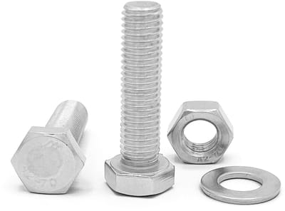 Zeshoekige Schroeven - Roestvrij Staal Bouten - Constructie Bevestiging - Volledig Draad - M8 x 40 mm - Zilver