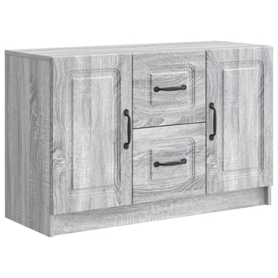 vidaXL - Dressoir - Grijs - sonoma - 89 - x - 34,5 - x - 57 - cm - Bewerkt - hout