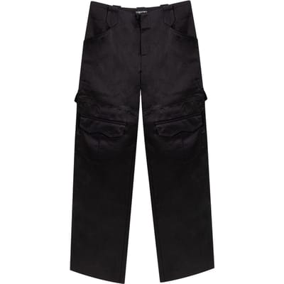 Vrachtbroeken in Black Viscose Tom Ford