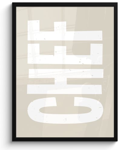 Fotolijst inclusief poster - Posterlijst 50x70 cm - Posters - Wit - Chef - Decoratie - Japandi - Foto in lijst - Keuken decoratie muur - Wanddecoratie accessoires - Muurdecoratie - Schilderijen