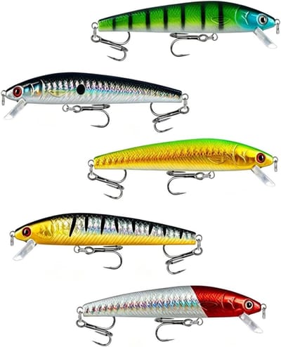Kunstaas Set - Vissen Lokaas - Roofvis Vangen - Levensechte Actie - 5 Stuks - Multicolor