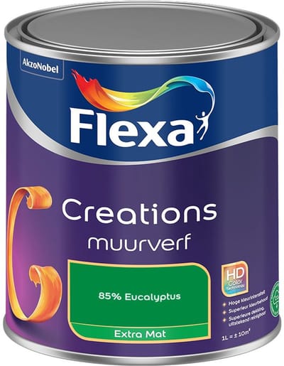 Flexa - Creations Muurverf Extra Mat - 85% Eucalyptus - Mengverf - 1 L