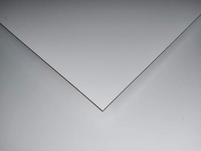 Gevelplaat HPL - Bouwcompactplaat - Buitenafwerking - UV-bestendig - 1000x250x6mm - Wit