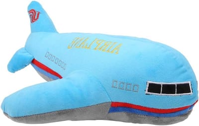 MK Stoer - Rugenkussen - Kinderspeelgoed - Zacht pluche - Cartoon - Blauw - Slaap - Geschikt voor kinderen - Model Flugzeug Puppe Kissen Cartoon Flugzeug Weichem Plüsch Spielzeug Kinder Schlafen Rückenkissen Simulation Kinder Spielzeug.