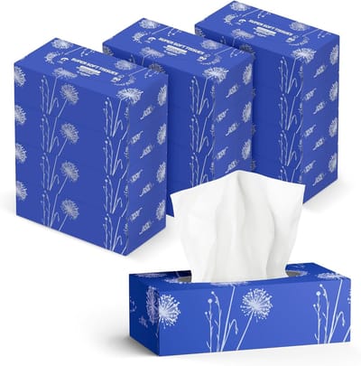Famanu – 3-laags papieren zakdoekjes-dozen, verpakking van 12 (12 x 90 doekjes), FSC-gecertificeerd
