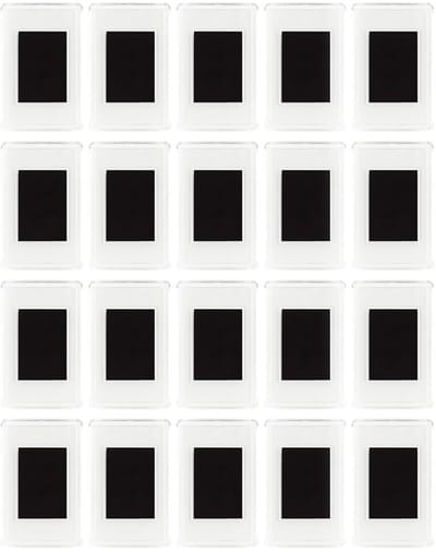Dailygoods- Fotolijsten Mini - 20 Stuks Magnetische Fotolijsten - Acryl Fotolijsten - Voor 7x4,5 cm Foto's - Beschermlaag tegen Schade - Naadloze Weergave - Magnetische Fotolijst