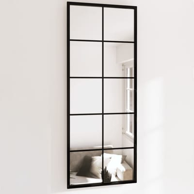 vidaXL - Wandspiegels - 2 - st - 100x40 - cm - metaal - zwart