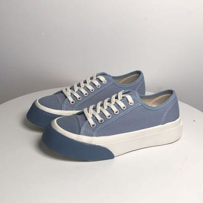 Chaussures pour femmes Ab Automne Hiver Baskets décontractées Chaussures plates à gros orteil pour femmes Baskets de course polyvalentes Chaussures de marche 35 bleu