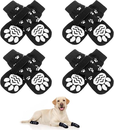 Honden sokken 4 paar - Antislip honden sokken met verstelbare sluiting - Bescherming voor poten - ShopVlot
