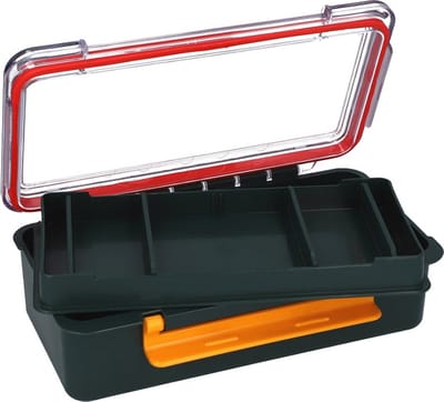 Tacklebox 21 x 12 x 6 cm – Visdoos met Vakverdeling – Transparant Deksel – Mikado