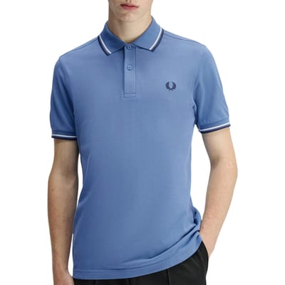 Fred Perry Twin tipped fred perry shirt - ace blue snow white tennis blue