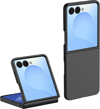 Just in Case hoesje geschikt voor Samsung Galaxy Z Flip7 Hoesje - Sterk Hard Kunststof - Zwart