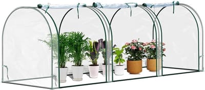 Compacte Broeikas - Kleine Kas - Planten Kweken - Stabiele Stalen Frame - 270 x 90 x 90 cm - Transparant