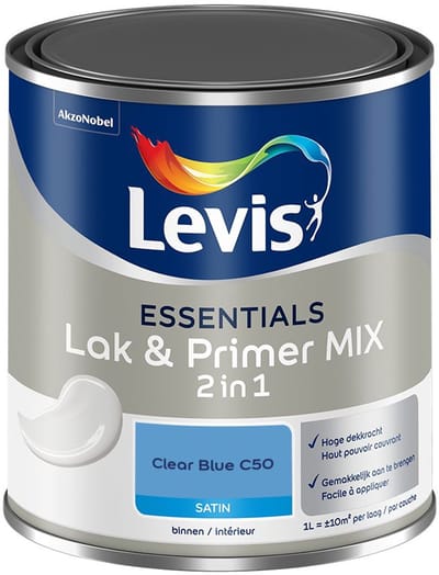 Levis - Essentials Lak & Primer Mix - Clear Blue C50 - Mengverf - 1 L
