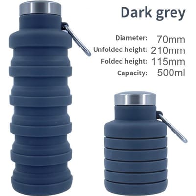 Outdoor Travel Sports Cup BPA Free Opvouwbare Siliconen Waterfles Draagbare Intrekbare Drinkbeker Dropshipping Met Karabijnhaak CHINA