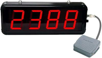 Digitale Teller - Tel Instrument - Productie Lijn Tellen - Voet Schakelaar Bediening - 0-9999 Tellingen - Zwart