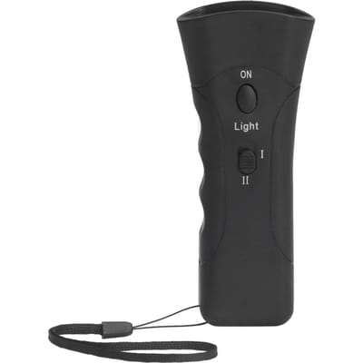 Ultrasone Hondenschrikker LED Ultrasoon Ergonomisch Handvat Hondentraining Draagbare Hondentrainer voor Hond Huis Buiten gray