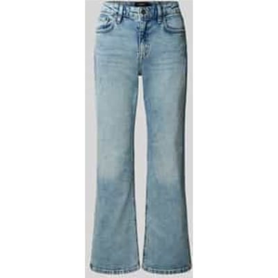straight fit jeans van katoenmix