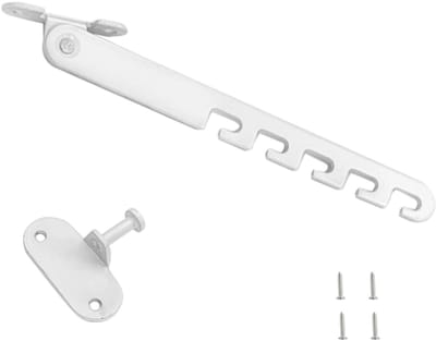 Store_8 - Verstelbare Positie Draairaam Begrenzer - Kinderslot voor Ramen - Wit - Duurzaam Beveiligingsslot - Geschikt voor Houten en Aluminium Ramen