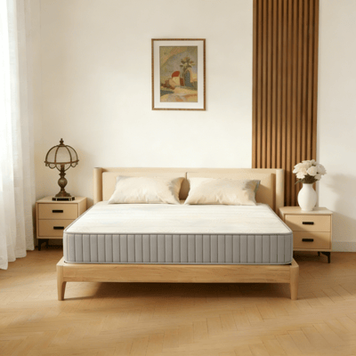 ochama Pocketveringmatras - 140*200*24 cm, Ergonomisch Matras met 5 Zones, Hardheid H2/3 Medium Zacht, Verstevigde Randen voor Extra Stabiliteit,