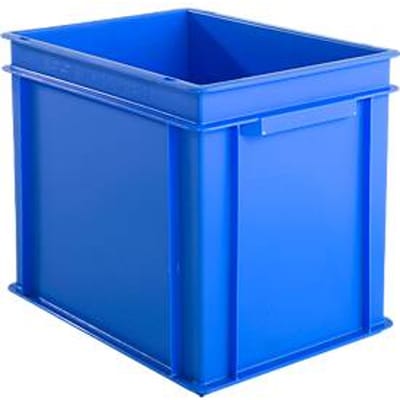 Eurobox serie EF 4320 - gemaakt van PP - inhoud 29,5 liter - gesloten wanden - bodemgreep - blauw