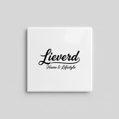 Lieverd Home & Lifestyle Keramische Tegel – Elegante Script Quote Decoratieve Wandtegel – 15 x 15 cm