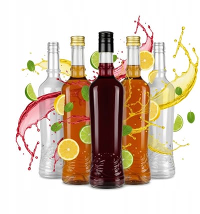 Bimberek TOAST Serie - Glazen Flessen - 500ml - Voor Alcohol en Sappen