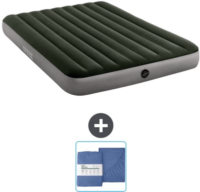 Intex Luchtbed - 2-Persoons - 152 x 203 x 25 cm - Groen - Inclusief en Hoeslaken