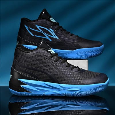 Heren basketbalschoenen Ademende demping Trainingssportschoenen Jeugd sportschool basketbalschoenen 38 black