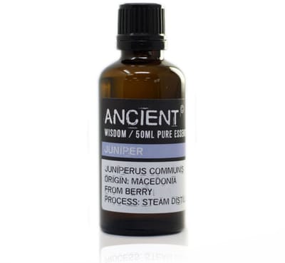 Ancient Wisdom - Bodycare - Jeneverbes etherische olie 50 ml - geraniumolie - aromatherapie - huidverzorging - stressverlichting - natuurlijke olie