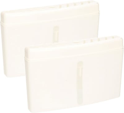 Excellent Houseware Radiator bak - 2x - waterverdampers/luchtbevochtigers - wit - kunststof - 19 x 13 cm
