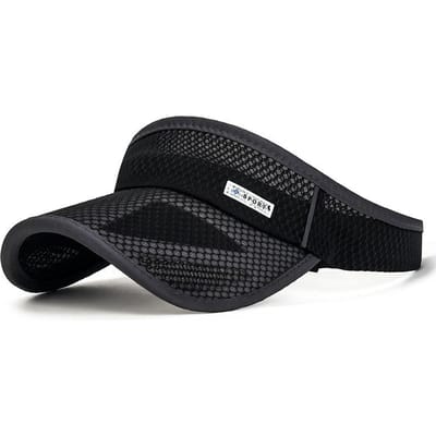 Zomer Verlengde Rand Plafond Hoed Voor Mannen En Vrouwen Buiten Sport Holle Rand Zonwerende Hoed Zonwerende Mesh Hoed black