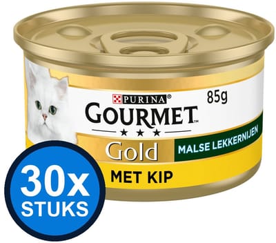 30x Gourmet - Gold Malse Lekkernijen Kip - Kattenvoer Natvoer - 85g
