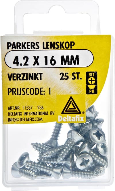Spaanplaatschroeven Lenskop Pozidriv RVS 4.2x16mm
