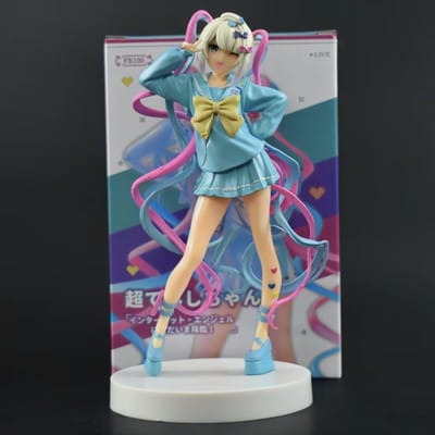 17cm Behoeftig Meisje Overdosis Anime Figuur Pop Up Parade KAngel Actiefiguren Virtuele Uploader PVC Verzameling Model Ornamenten Speelgoed With box gray