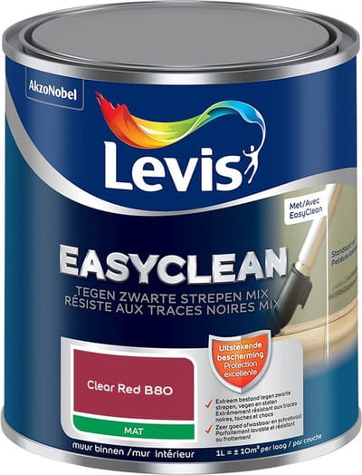 Levis - Easyclean Tegen Zwarte Strepen Mix - Clear Red B80 - Mengverf - 1 L
