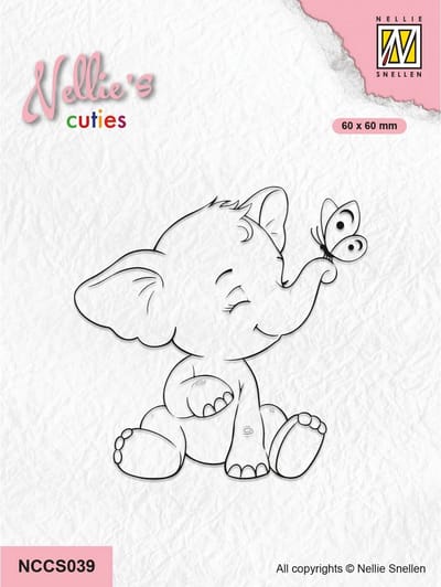 Nellie Snellen Nellie's Cuties Clear Stamp Elephant