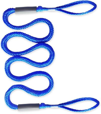 Bungee Doklijnen - Aanmeertouw Elastisch - Veilig Aanleggen - Haakloos Ontwerp - 213 cm - Blauw