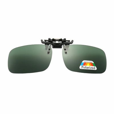 Fako Fashion - Clip On Voorzet/Overzet/Opzet Zonnebril - Clip-On Polarized - Polariserend - Small - 125x33mm - Groen
