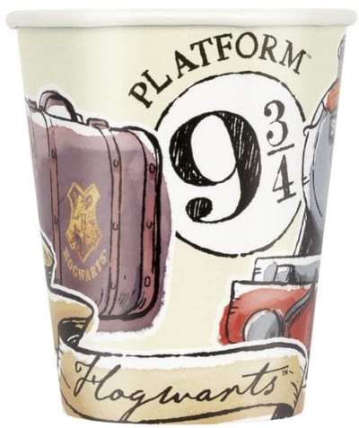 UNIQUE - 8 Kartonnen bekers Harry Potter 270 ml