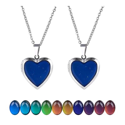 Bixorp Friends BFF Ketting voor 2 Verandert van kleur! - Hartje met opbergruimte - Zilverkleurig - Vriendschapsketting