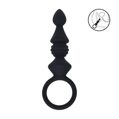 Levelz - Geribbelde siliconen Butt Plug met Ring