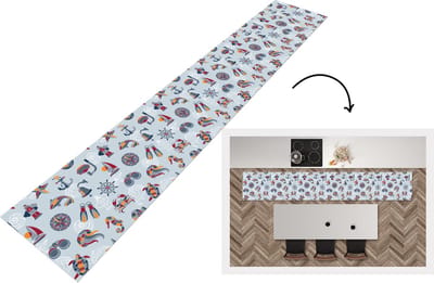 Keukenloper - Loper keuken - Zee - Dieren - Patronen - Kinderen - Marine - 300x50 cm - Keukenloper vinyl