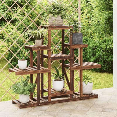 vidaXL - Bloemenstandaard - 110x25x96 - cm - massief - vurenhout