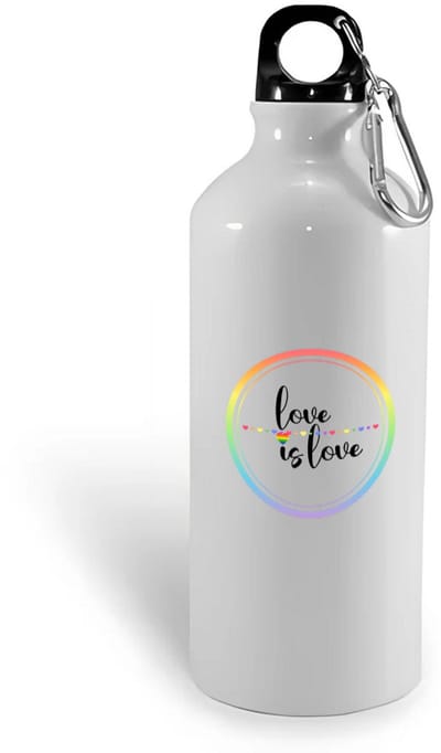 Hacebo® - LGBTQ cadeau - waterfles - Lgbt - Pride vlag - LGBTQ cadeau - met opdruk - lgbt - Pride month - lgbtq vlag - gay pride - met tekst - opdruk - leuke pride spullen - verjaardag - cadeau - gift - water fles - 400ML