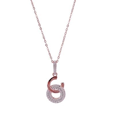 Orphelia 'Carleen' Dames 925 Sterling Zilveren Set: Ketting-Pendant + Oorbellen - Roze SET-7440