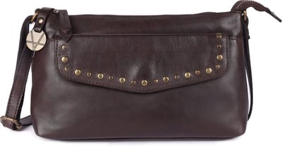 Genuine Italiaanse Leren Boho Studded Crossbody Schoudertas – Stijlvol, Duurzaam & Perfect voor Dagelijks Gebruik voor Dames
