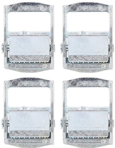 Dailygoods- Spanratelgesp 25 mm - 4 Stuks - Zinklegering - Robuuste Gesp - Trekkracht 250 kg - Veiligheidspracht 150 kg - Spanbandgesp