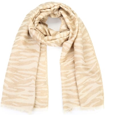 Bijoutheek Sjaal (Fashion) zebra (80x180cm) Bruin