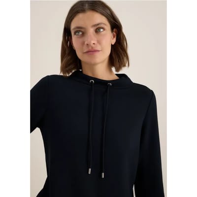 Shirt met trechtervormige hals